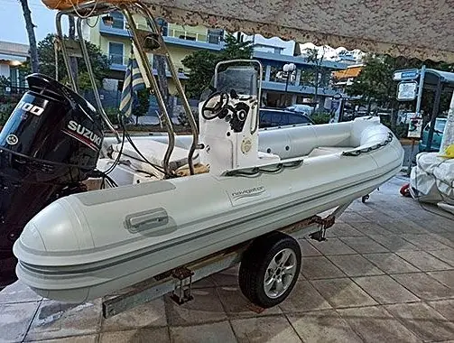 Tube replacement on a Navigator inflatable boat, after