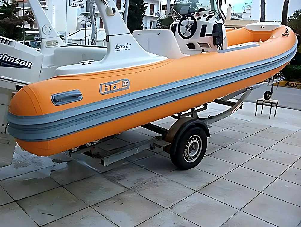 Tube replacement on a Bat inflatable boat, after