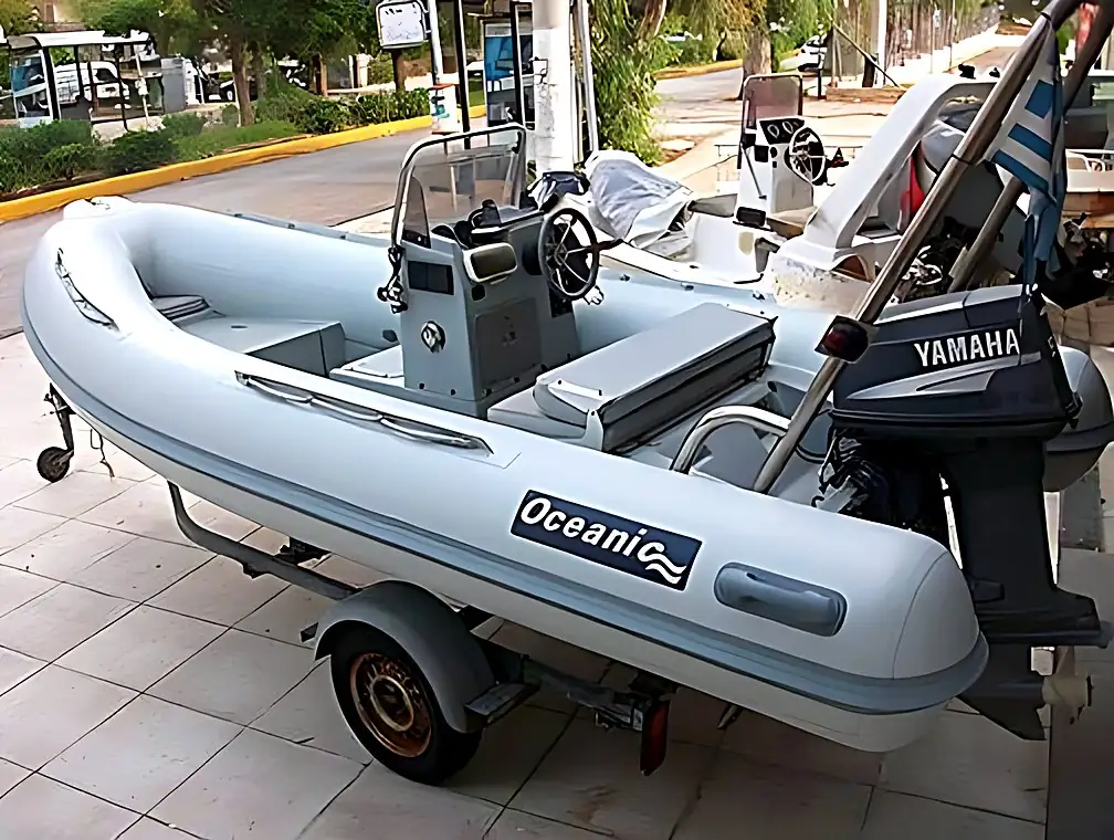 Tube replacement on an Oceanic inflatable boat, after