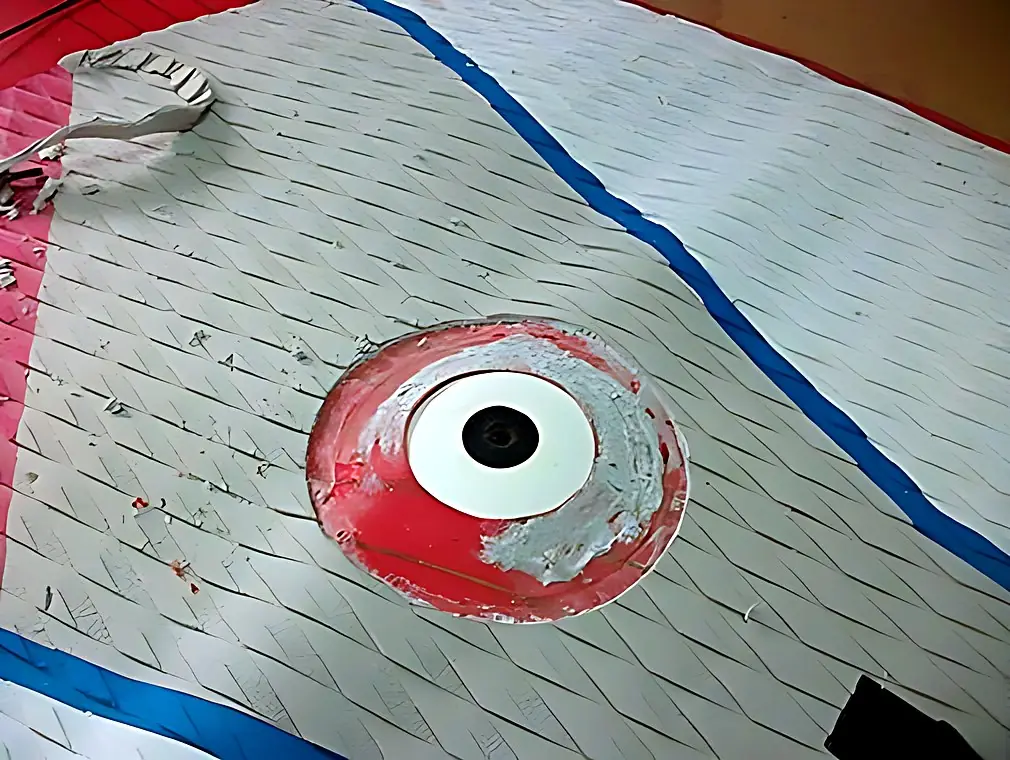 Inflatable SUP board repair, before